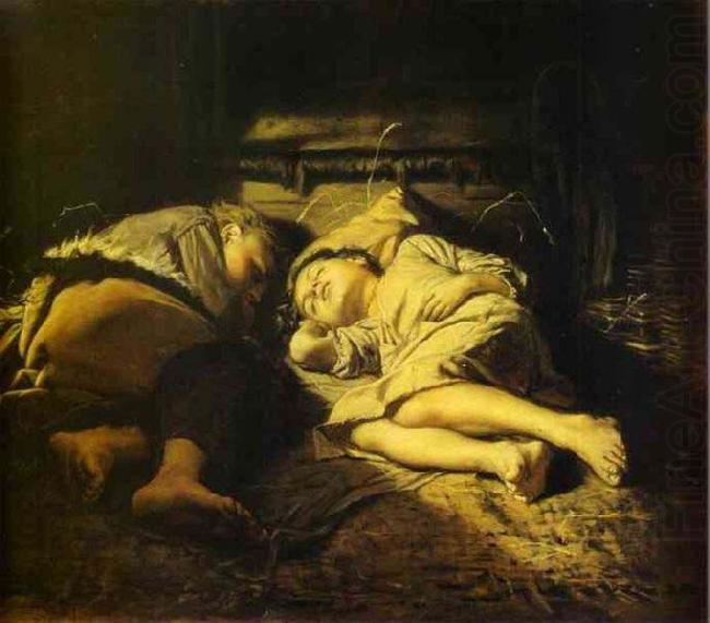 Vasily Perov Sleeping children china oil painting image